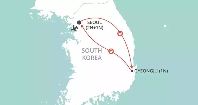 Classic South Korea map