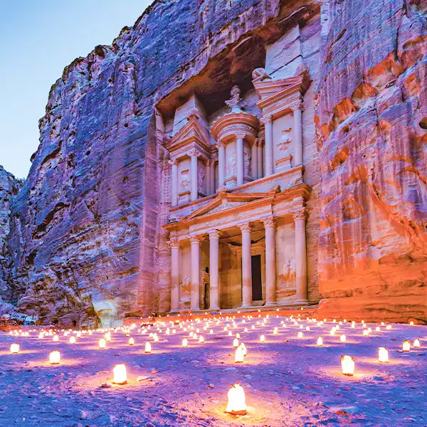 Petra at night