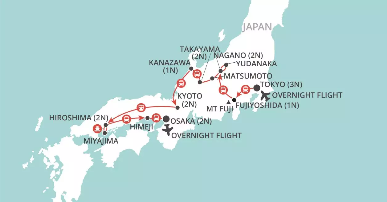 Best of Japan map