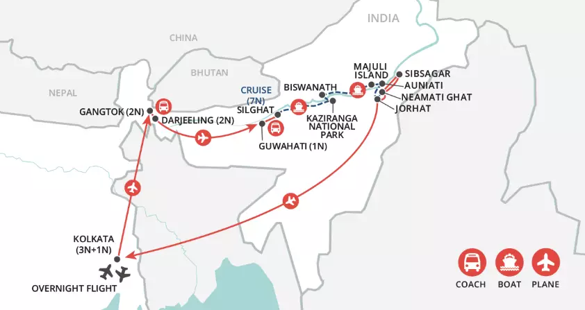 Christmas Beyond the Brahmaputra map