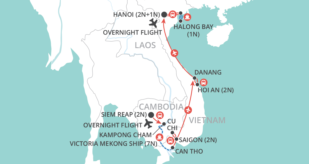 Christmas on the Mekong map