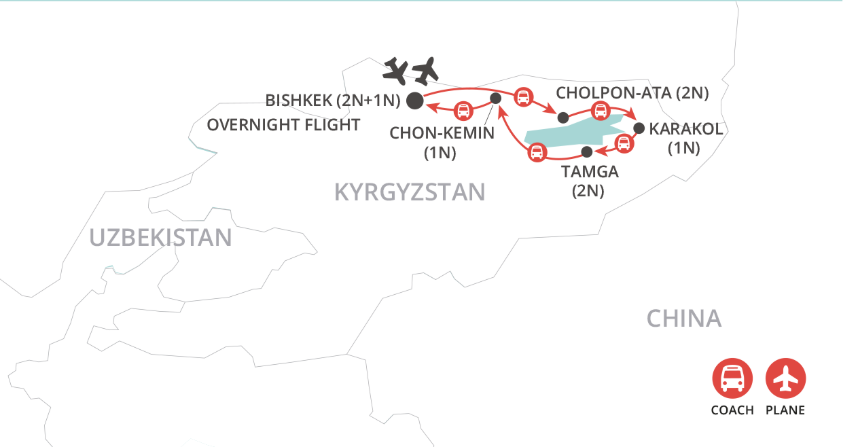 Kyrgyzstan & the World Nomad Games map