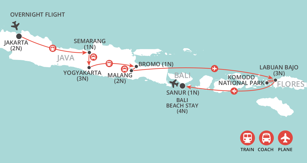 Wonders of Indonesia & Bali Beach map