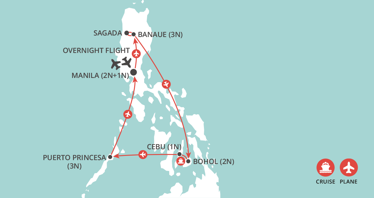 Pearls of the Philippines map