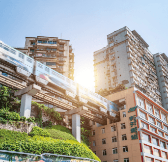 Light Rail Through Building