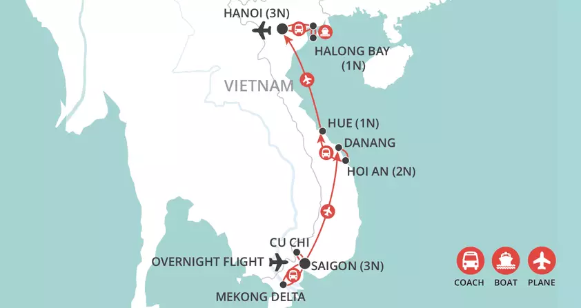 Vietnam at a Glance map
