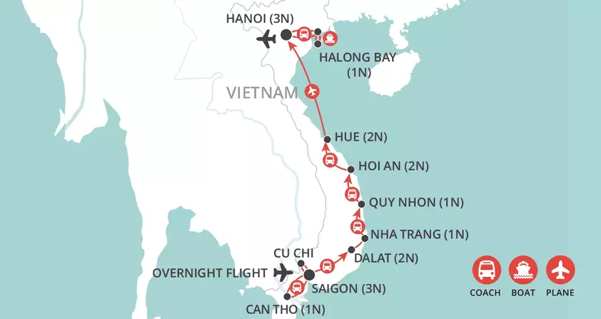 Vietnam Panorama map